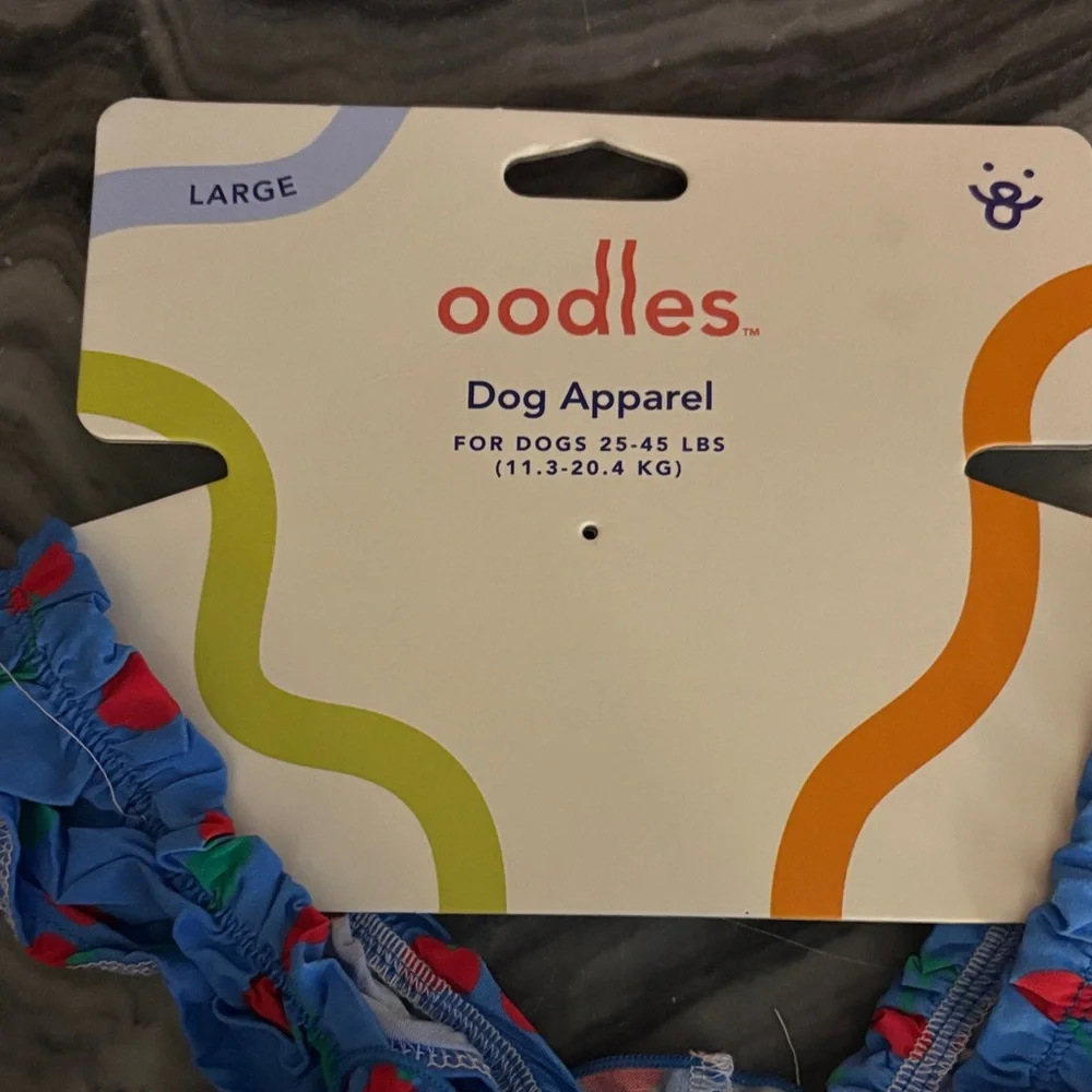 Oodles Blue Cherry Dog Dress